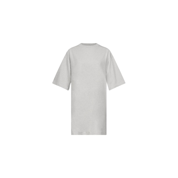 The Frankie Shop Ayaz Oversized T-Shirt Dress - Grey Melange - Oversized Minimalist Dresses in Grey - Shop at Luxury Shoes 