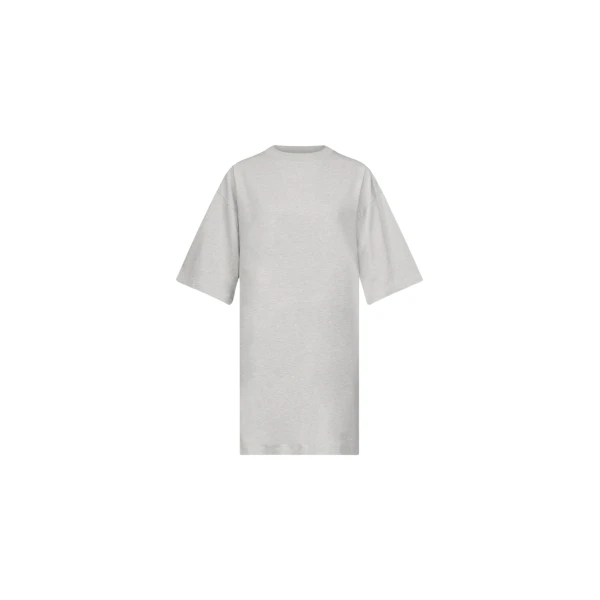 The Frankie Shop Ayaz Oversized T-Shirt Dress - Grey Melange - Oversized Minimalist Dresses in Grey - Shop at Luxury Shoes 