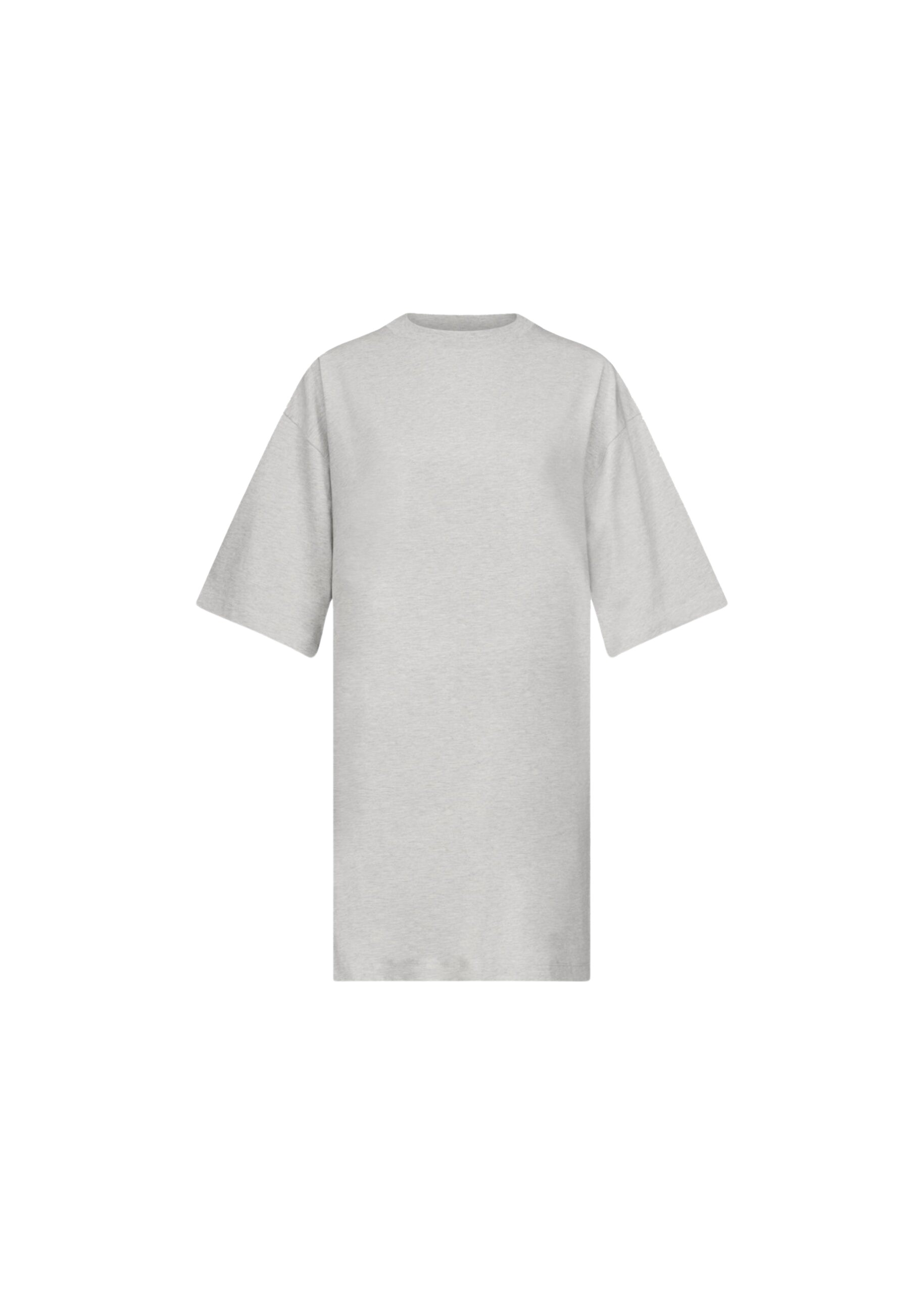The Frankie Shop Ayaz Oversized T-Shirt Dress - Grey Melange - Oversized Minimalist Dresses in Grey - Shop at Luxury Shoes 