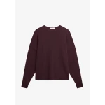 Basel Crew Neck Sweater - Burgundy by The Frankie Shop - Knitwear The Frankie Shop Basel Crew Neck Sweater - Burgundy - Oversized Minimalist Knitwear in Red - Shop at Luxury Shoes