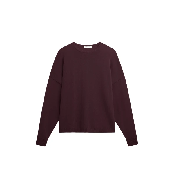 The Frankie Shop Basel Crew Neck Sweater – Burgundy