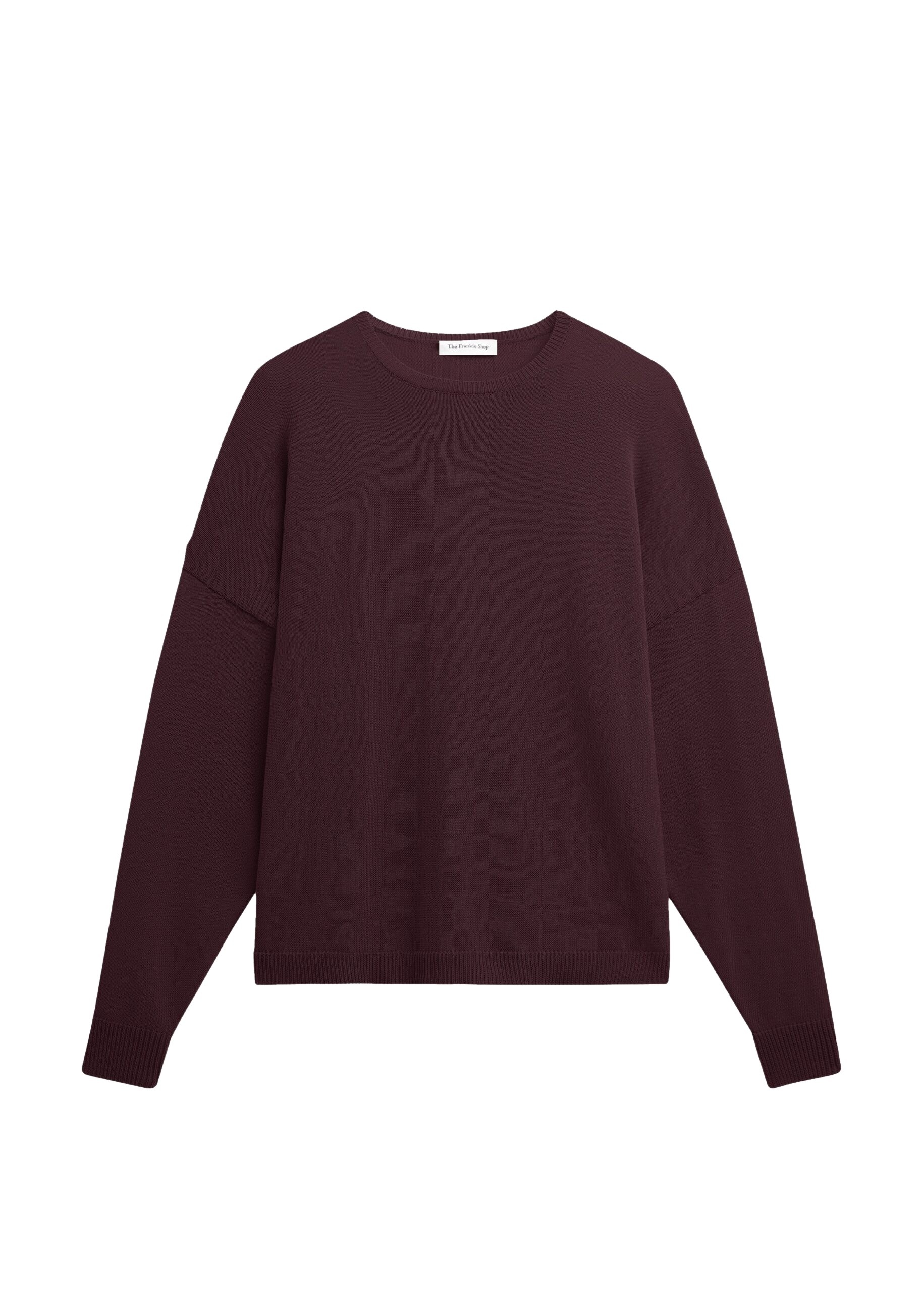 The Frankie Shop Basel Crew Neck Sweater – Burgundy