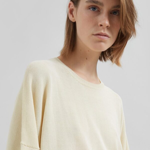 The Frankie Shop Basel Crew Neck Sweater – Pale Yellow, view 5