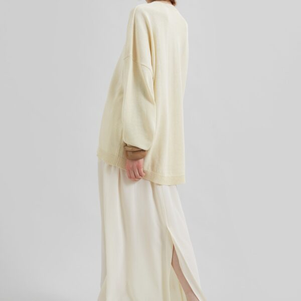 The Frankie Shop Basel Crew Neck Sweater – Pale Yellow, view 6