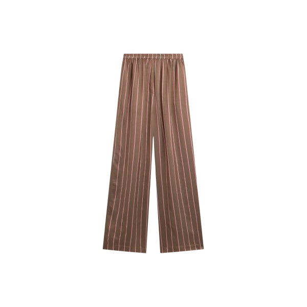 The Frankie Shop Baxter Fluid Track Pants - Brown Multi Stripe - Oversized Minimalist Pants in Multicolour - Shop at Luxury Shoes 