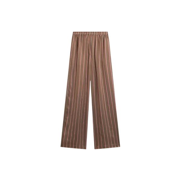 The Frankie Shop Baxter Fluid Track Pants - Brown Multi Stripe - Oversized Minimalist Pants in Multicolour - Shop at Luxury Shoes 