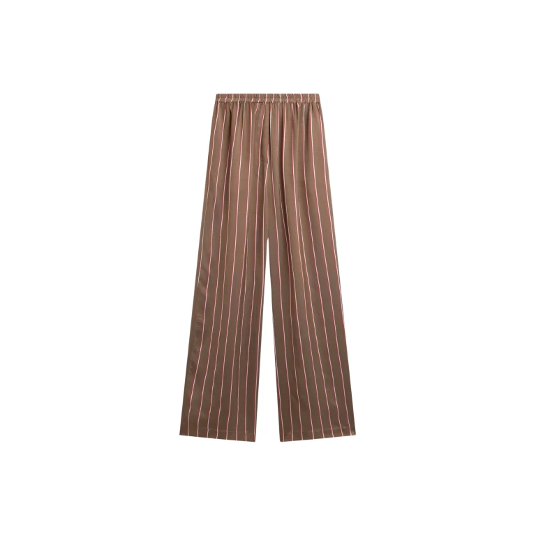 The Frankie Shop Baxter Fluid Track Pants - Brown Multi Stripe - Oversized Minimalist Pants in Multicolour - Shop at Luxury Shoes 
