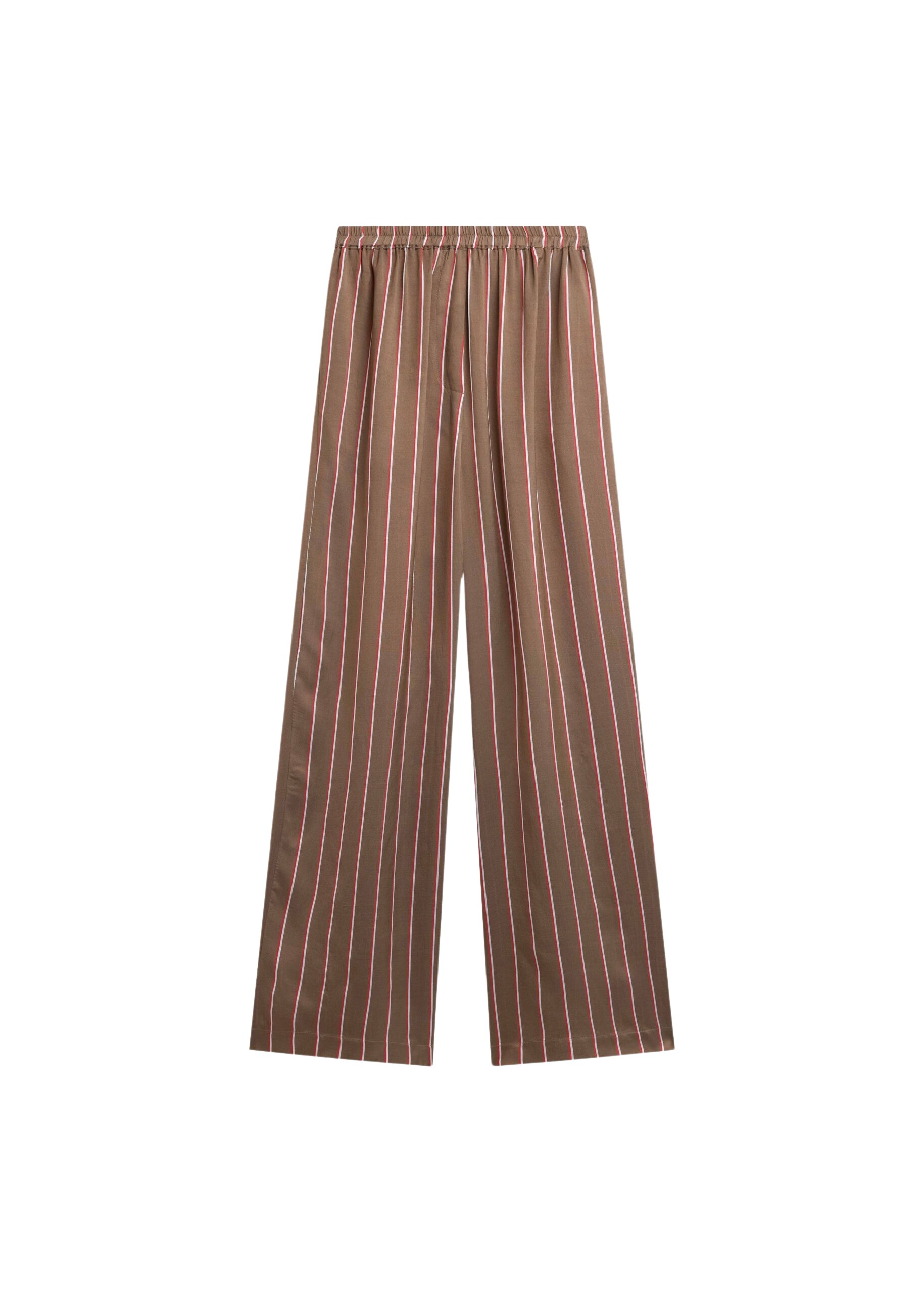 The Frankie Shop Baxter Fluid Track Pants – Brown Multi Stripe