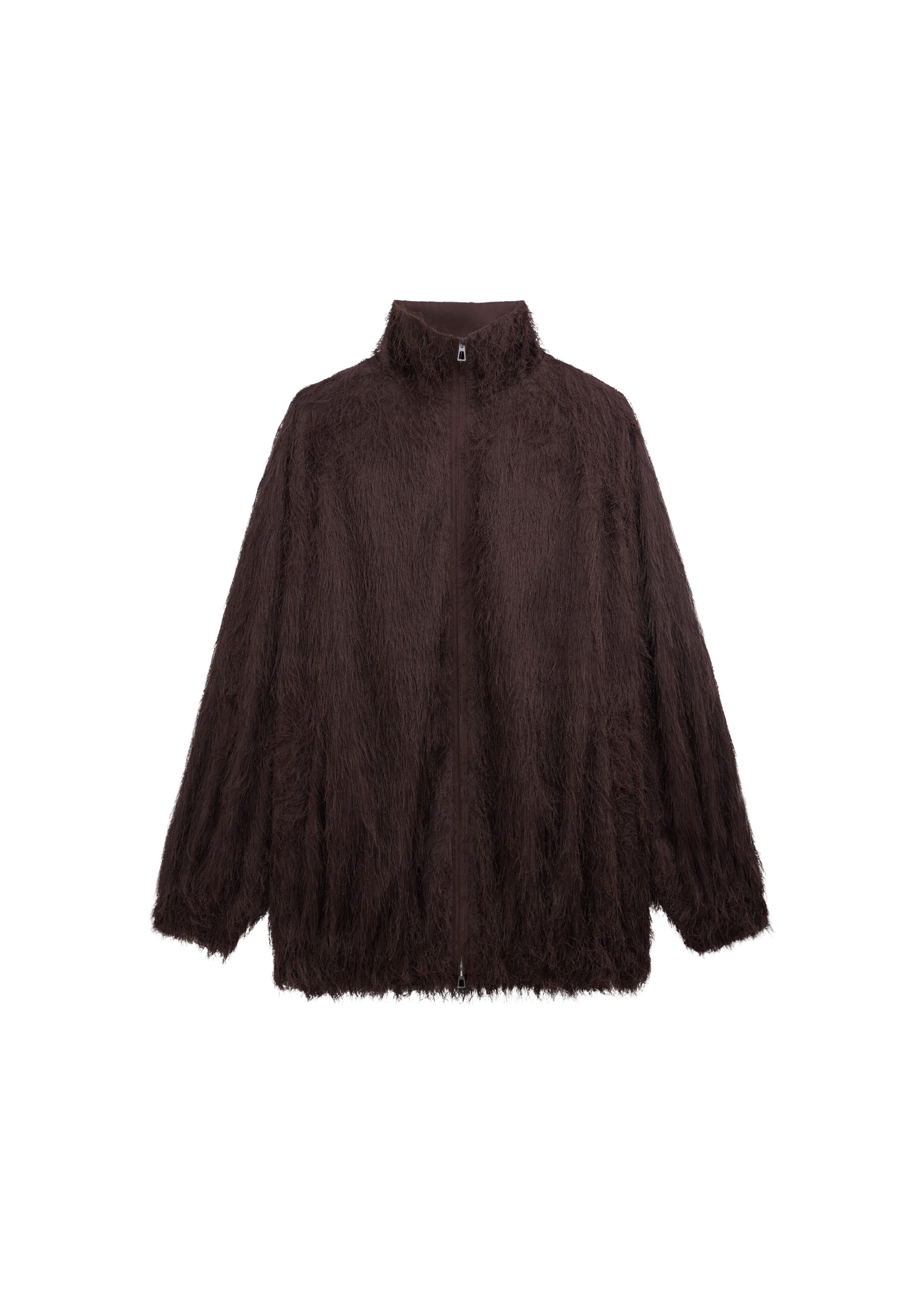 The Frankie Shop Baxter Fringed Track Jacket – Dark Brown