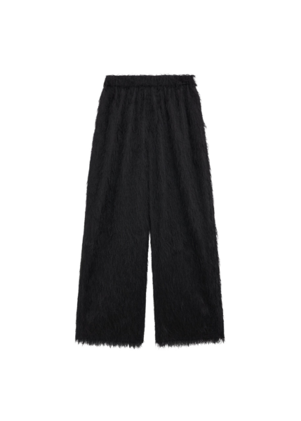 The Frankie Shop Baxter Fringed Track Pants - Black - Oversized Minimalist Pants in Black - Shop at Luxury Shoes 