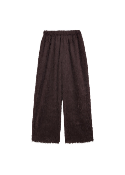 The Frankie Shop Baxter Fringed Track Pants - Dark Brown - Oversized Minimalist Pants in Beige - Shop at Luxury Shoes 
