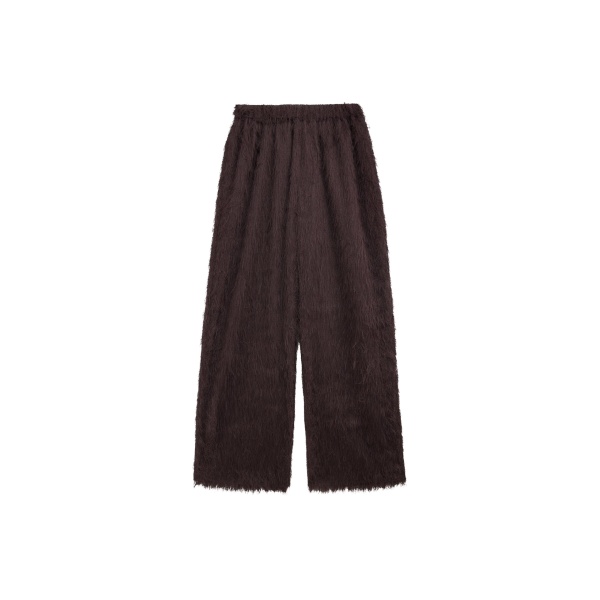 The Frankie Shop Baxter Fringed Track Pants - Dark Brown - Oversized Minimalist Pants in Beige - Shop at Luxury Shoes 