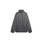 The Frankie Shop Baxter Lustrous Track Jacket - Grey - Oversized Minimalist Jackets in Grey - Shop at Luxury Shoes 
