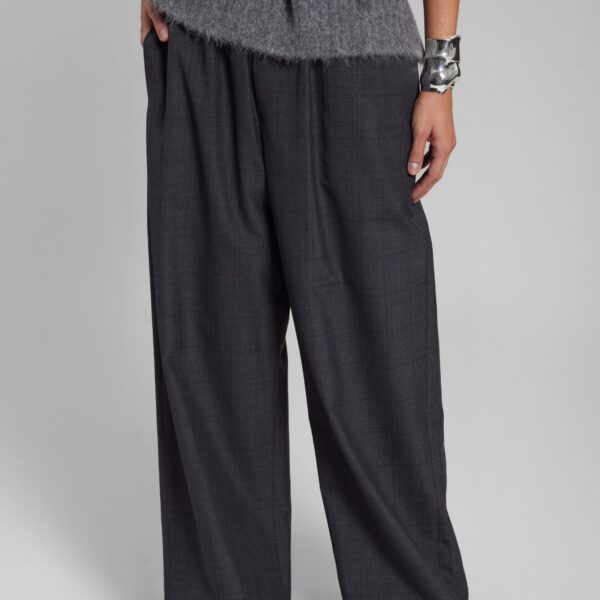 The Frankie Shop Baxter Plaid Track Pants – Dark Grey, view 4