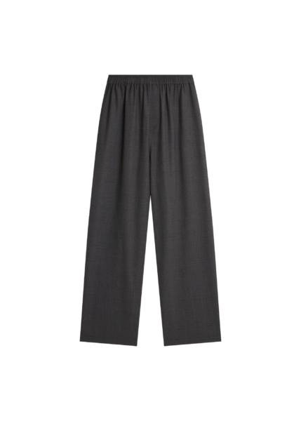 The Frankie Shop Baxter Plaid Track Pants - Dark Grey - Oversized Minimalist Pants in Grey - Shop at Luxury Shoes 