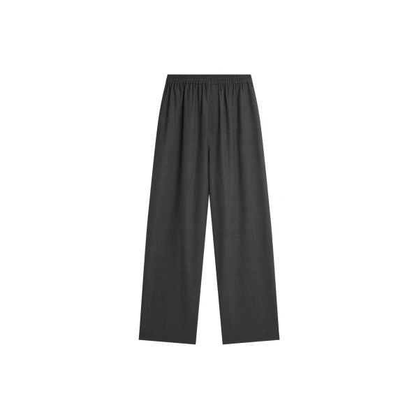 The Frankie Shop Baxter Plaid Track Pants - Dark Grey - Oversized Minimalist Pants in Grey - Shop at Luxury Shoes 