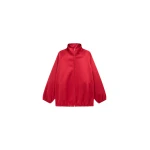 The Frankie Shop Baxter Satin Track Jacket - Red - Oversized Minimalist Jackets in Red - Shop at Luxury Shoes 