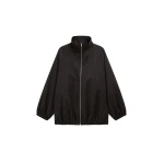 The Frankie Shop Baxter Track Jacket - Black/White Pinstripe - Oversized Minimalist Jackets in Multicolour - Shop at Luxury Shoes 
