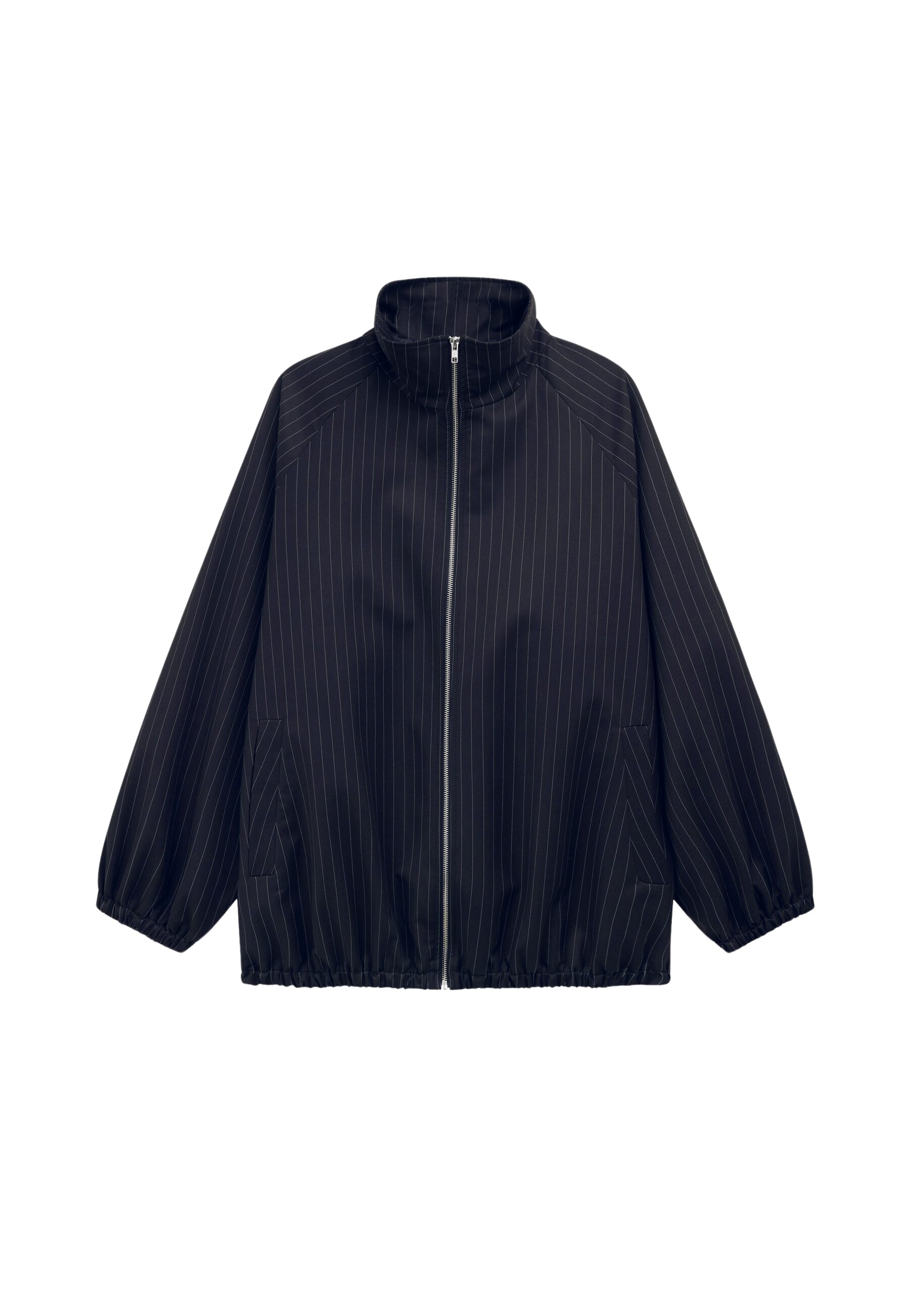 The Frankie Shop Baxter Track Jacket – Navy/White Pinstripe