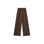 The Frankie Shop Baxter Track Pants - Dark Brown - Oversized Minimalist Pants in Beige - Shop at Luxury Shoes 