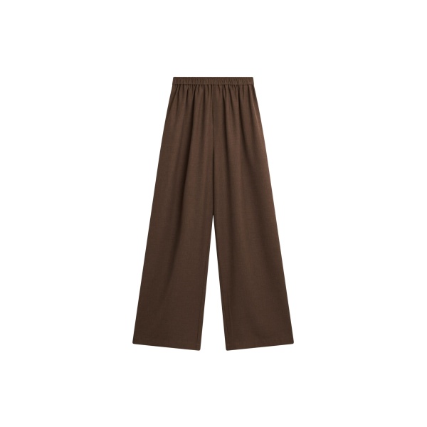 The Frankie Shop Baxter Track Pants - Dark Brown - Oversized Minimalist Pants in Beige - Shop at Luxury Shoes 