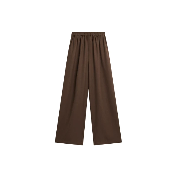The Frankie Shop Baxter Track Pants - Dark Brown - Oversized Minimalist Pants in Beige - Shop at Luxury Shoes 