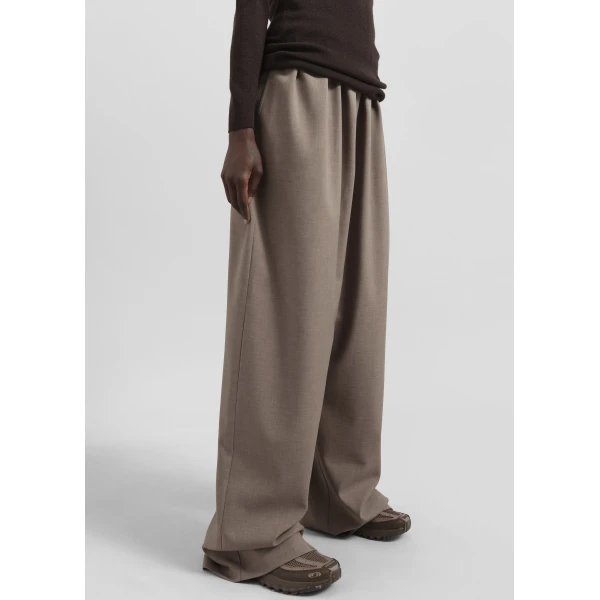 The Frankie Shop Baxter Track Pants - Taupe - Oversized Minimalist Pants in Beige - Shop at Luxury Shoes 