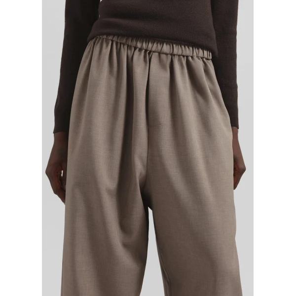 The Frankie Shop Baxter Track Pants - Taupe - Oversized Minimalist Pants in Beige - Shop at Luxury Shoes 