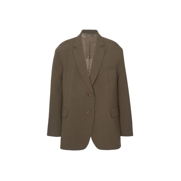 The Frankie Shop Bea Blazer - Chocolate - Oversized Minimalist Jackets in Beige - Shop at Luxury Shoes 