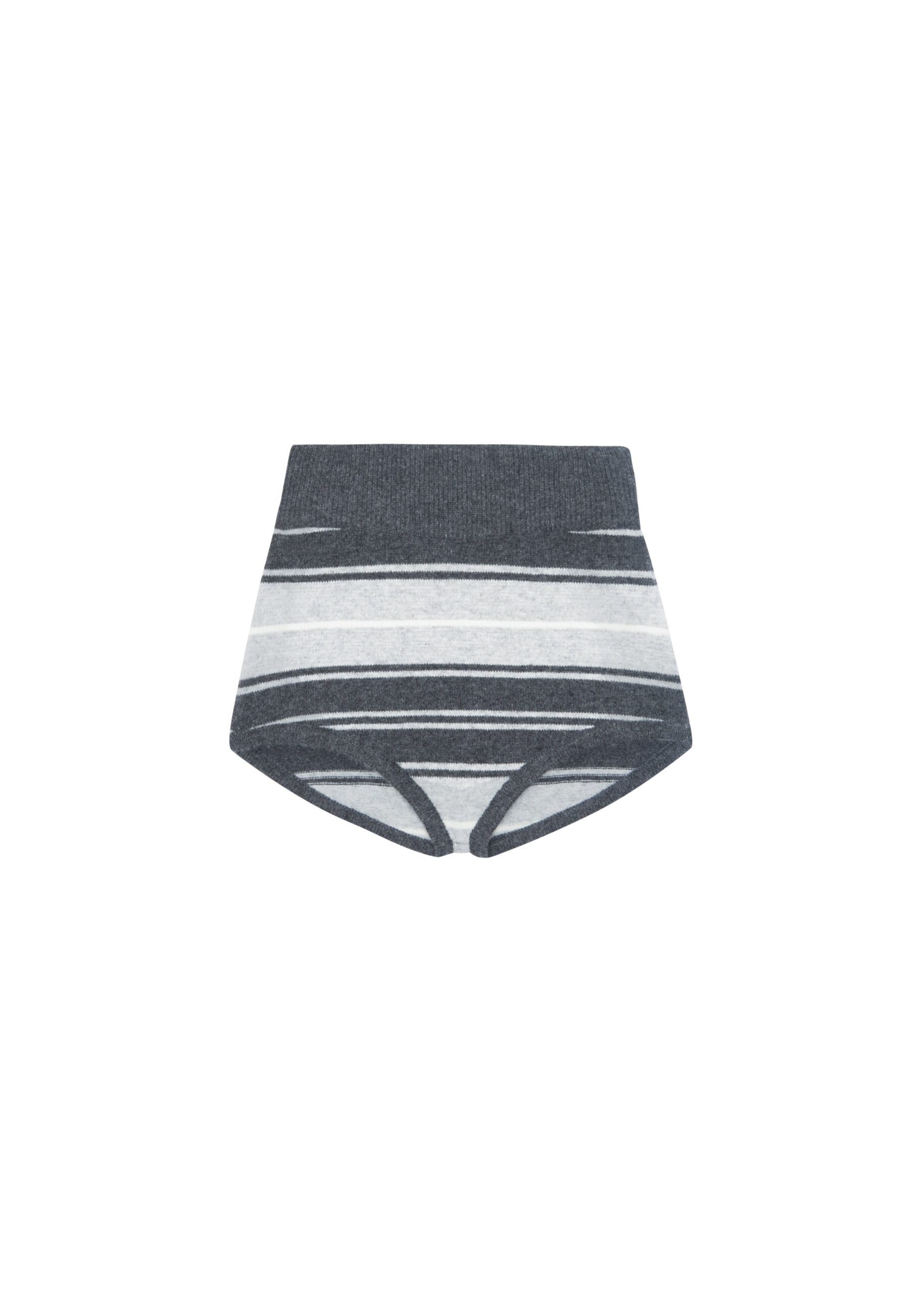 The Frankie Shop Belize Knit Hot Pants – Grey Stripe