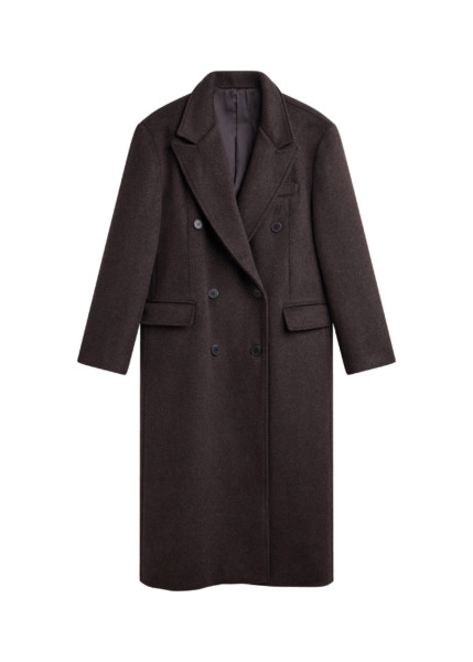 The Frankie Shop Bellace Wool Coat - Brown - Oversized Minimalist Coats in Beige - Shop at Luxury Shoes 