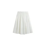 The Frankie Shop Bellona Flared Midi Skirt - White - Oversized Minimalist Skirts in White - Shop at Luxury Shoes 