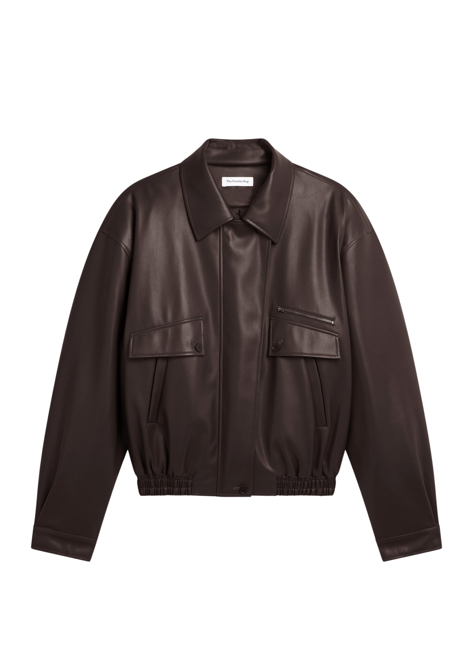 The Frankie Shop Belmont Faux Leather Jacket – Brown