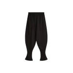 The Frankie Shop Bercy Curved Jersey Joggers - Black - Oversized Minimalist Pants in Black - Shop at Luxury Shoes 