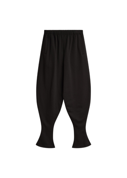 The Frankie Shop Bercy Curved Jersey Joggers - Black - Oversized Minimalist Pants in Black - Shop at Luxury Shoes 