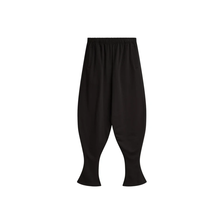 The Frankie Shop Bercy Curved Jersey Joggers - Black - Oversized Minimalist Pants in Black - Shop at Luxury Shoes 
