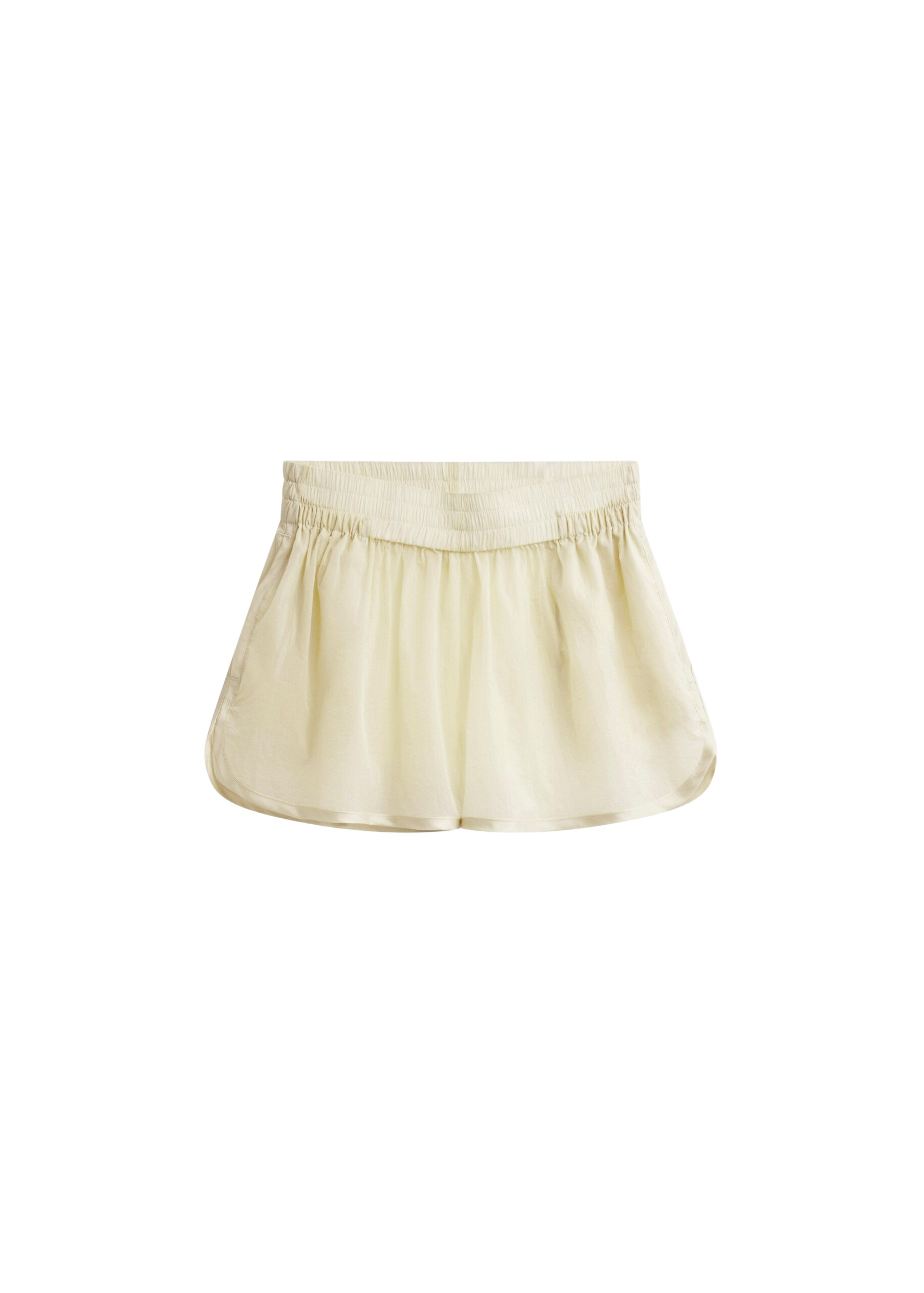 The Frankie Shop Bicos Sheer Mini Track Shorts – Pale Yellow