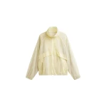 The Frankie Shop Bicos Sheer Track Jacket - Pale Yellow - Oversized Minimalist Jackets in Yellow - Shop at Luxury Shoes 