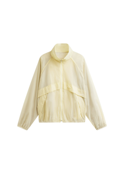 The Frankie Shop Bicos Sheer Track Jacket - Pale Yellow - Oversized Minimalist Jackets in Yellow - Shop at Luxury Shoes 