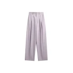 The Frankie Shop Bielsa Pleated Trousers - Lavender - Oversized Minimalist Pants in Purple - Shop at Luxury Shoes 