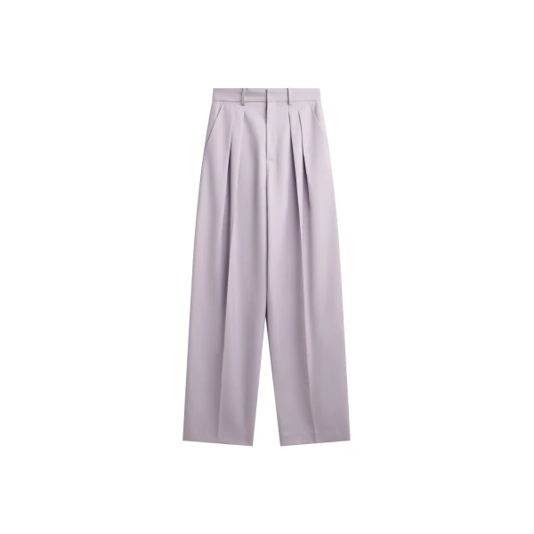 The Frankie Shop Bielsa Pleated Trousers - Lavender - Oversized Minimalist Pants in Purple - Shop at Luxury Shoes 
