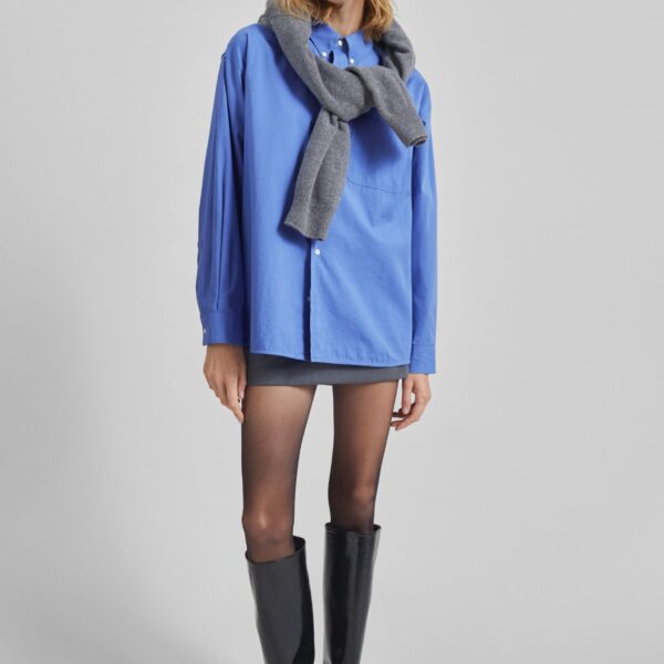 The Frankie Shop Bijnor Oxford Shirt – Blue, view 2