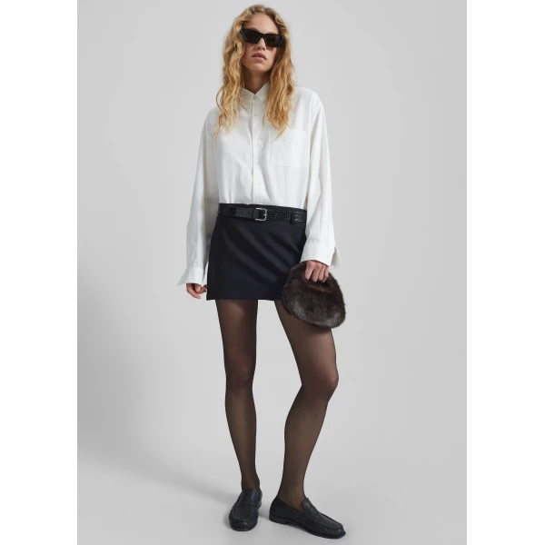 The Frankie Shop Bijnor Oxford Shirt - White - Oversized Minimalist Tops in White - Shop at Luxury Shoes 