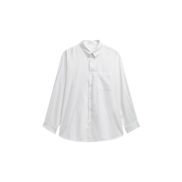 The Frankie Shop Bijnor Oxford Shirt - White - Oversized Minimalist Tops in White - Shop at Luxury Shoes 
