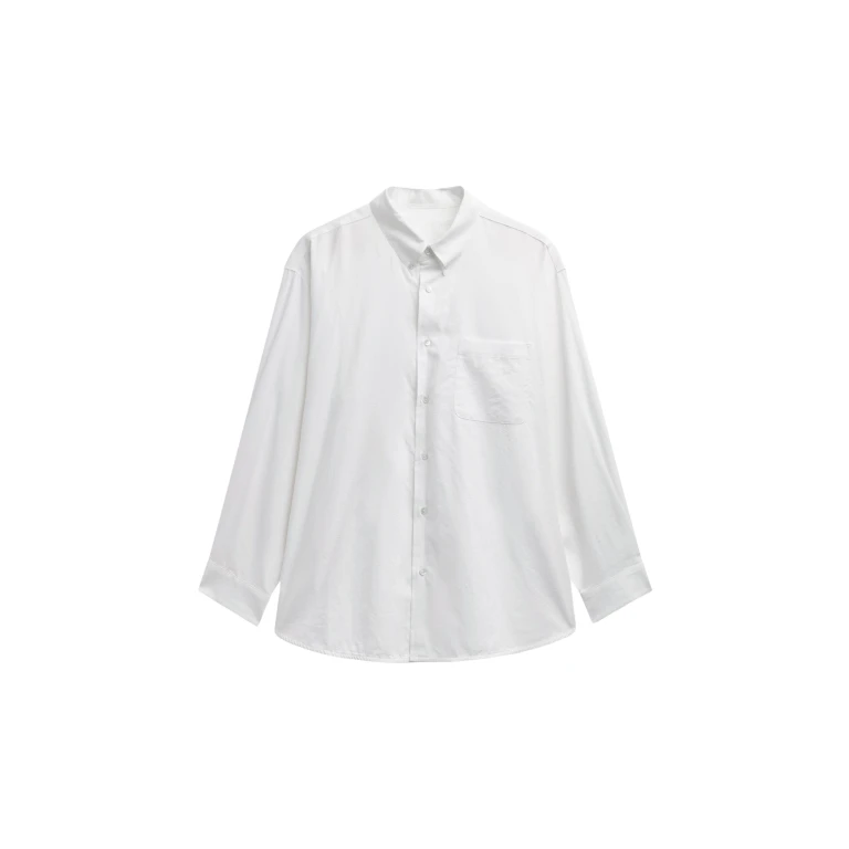 The Frankie Shop Bijnor Oxford Shirt - White - Oversized Minimalist Tops in White - Shop at Luxury Shoes 