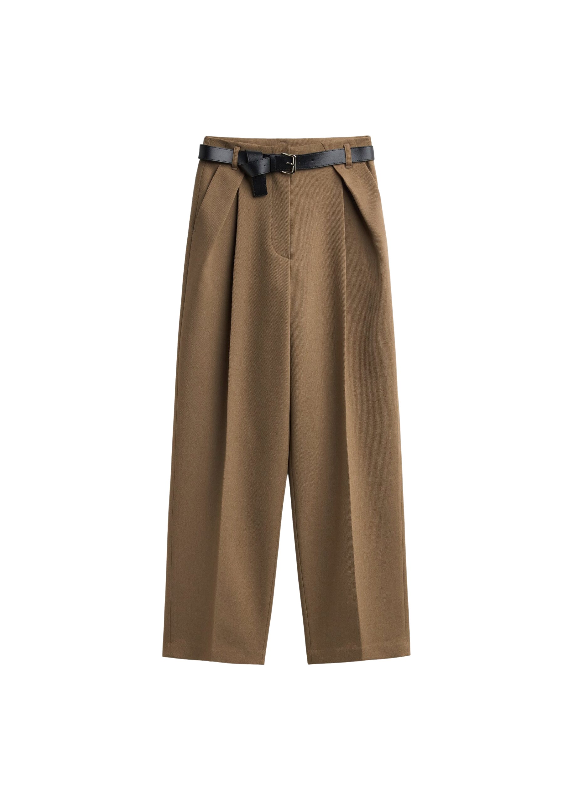 The Frankie Shop Blerick Belted Trousers – Camel