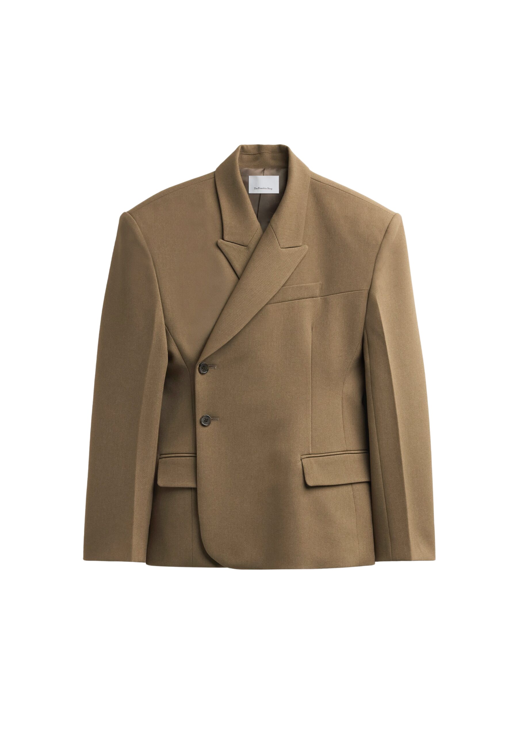 The Frankie Shop Blerick Crossover Blazer – Camel