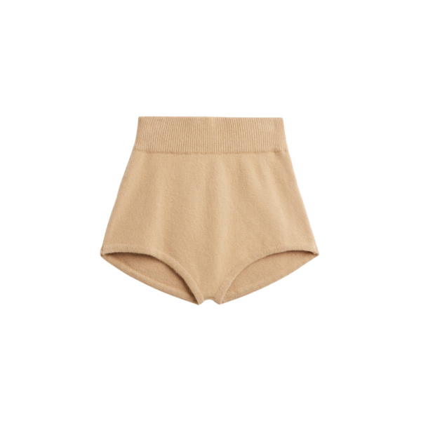 The Frankie Shop Bresica Knit Hot Pants – Camel