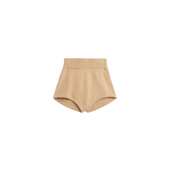 The Frankie Shop Bresica Knit Hot Pants – Camel