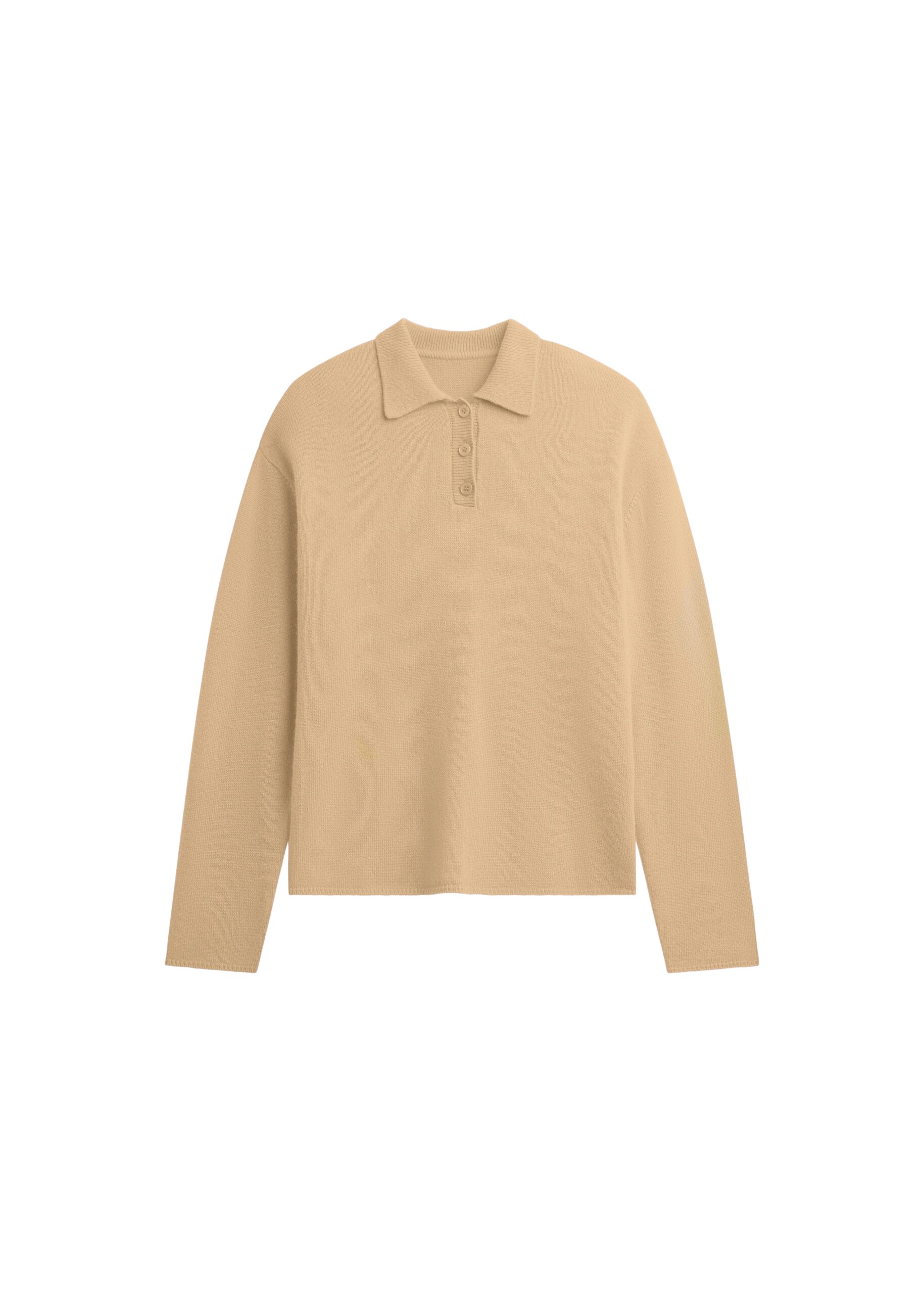The Frankie Shop Bresica Knit Polo Sweater – Camel